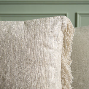 Safavieh Lurenz, Square Cotton Throw Pillow Neutral Toned Accent for Beds Sofas and Chairs Ivory PLS5013A-2020