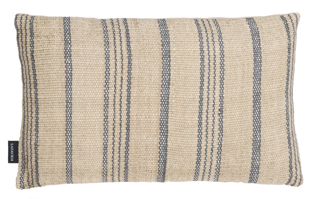 Safavieh Junie, Cotton Lumbar Pillow Neutral Tones Sofa Accent for Coastal Scandinavian Decor PLS5015A-1220