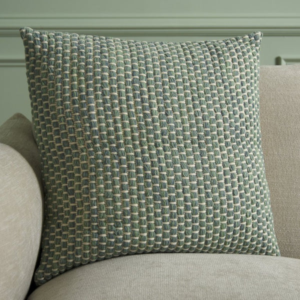 Safavieh Ina, Ina Solid Green Cotton Throw Pillow Earthy Organic Accent for Sofas and Beds PLS5018A-2020