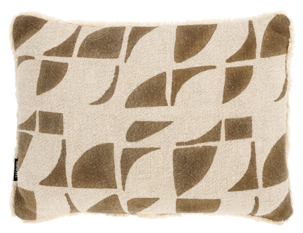Safavieh Juara, Cotton Linen Lumbar Pillow Textured Taupe Accent for Sofa or Bed Layering PLS705A-1420