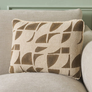 Safavieh Juara, Cotton Linen Lumbar Pillow Textured Taupe Accent for Sofa or Bed Layering PLS705A-1420