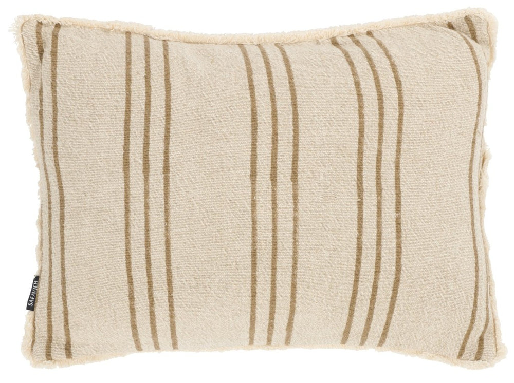 Safavieh Rory, Cotton Linen Lumbar Pillow Woven Neutral Texture for Sofas and Beds PLS706A-1420