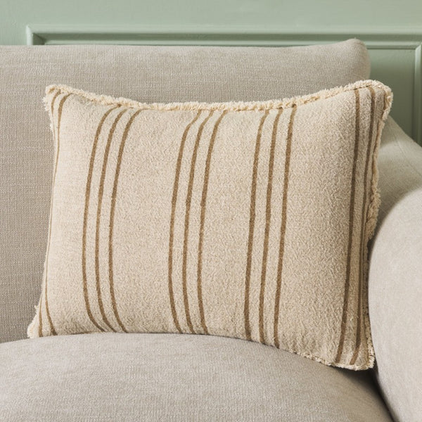 Safavieh Rory, Cotton Linen Lumbar Pillow Woven Neutral Texture for Sofas and Beds PLS706A-1420