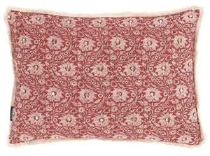 Safavieh Steph, Cotton Lumbar Pillow Brick Terracotta Tone for Bohemian Farmhouse Sofas PLS712A-1420