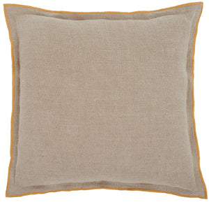 Safavieh Amal, 20 X 20, Natural/Mustard, Linen Pillow Natural / Mustard PLS8002A-2020