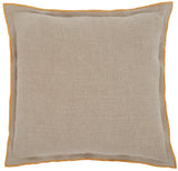 Amal, 20 X 20, Natural/Mustard, Linen Pillow