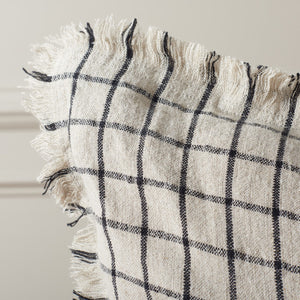 Safavieh Raie, 20 X 20, Natural/Black, Linen Pillow Natural / Black PLS8004A-2020