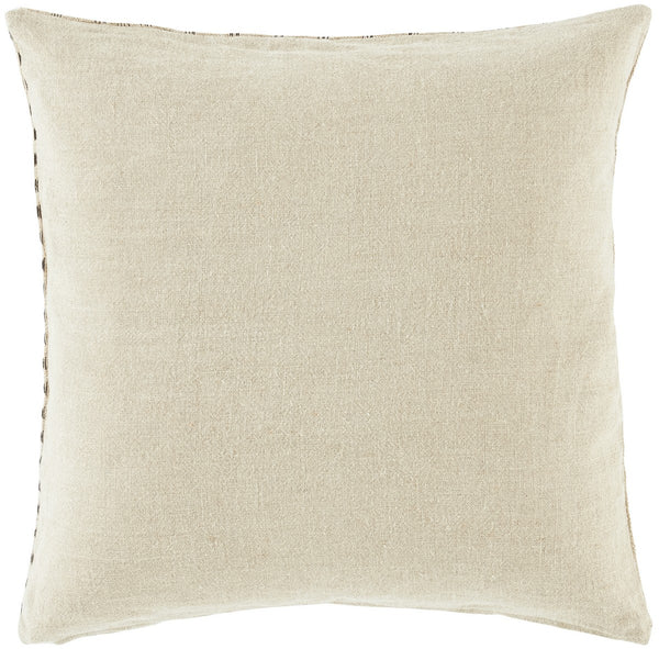 Safavieh Zahara, 24 X 24, Natural/Black, Linen Pillow Natural / Black PLS8011A-2424