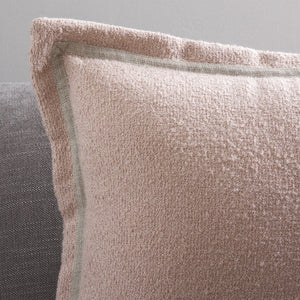 Safavieh Pyper, Boucle Linen Lumbar Pillow Soft Textured Accent for Sofa or Layered Bed Styling Pink 15 x 23 PLS9004A-1523