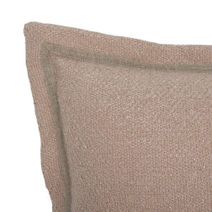 Safavieh Pyper, Boucle Linen Lumbar Pillow Soft Textured Accent for Sofa or Layered Bed Styling Pink 15 x 23 PLS9004A-1523
