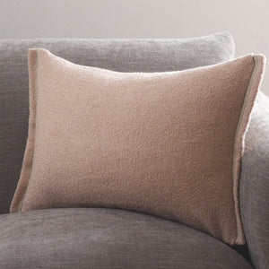 Safavieh Pyper, Boucle Linen Lumbar Pillow Soft Textured Accent for Sofa or Layered Bed Styling Pink 15 x 23 PLS9004A-1523