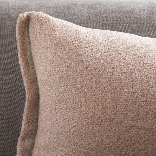 Safavieh Pyper, Boucle Linen Lumbar Pillow Soft Textured Accent for Sofa or Layered Bed Styling Pink 18 x 18 PLS9004A-1818