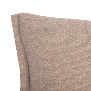 Safavieh Pyper, Boucle Linen Lumbar Pillow Soft Textured Accent for Sofa or Layered Bed Styling Pink 18 x 18 PLS9004A-1818