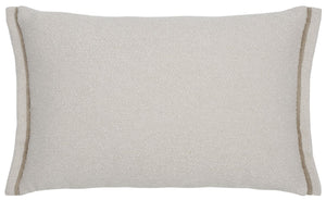 Safavieh Pyper, Boucle Linen Lumbar Pillow Soft Textured Accent for Sofa or Layered Bed Styling Ivory 15 x 23 PLS9004B-1523
