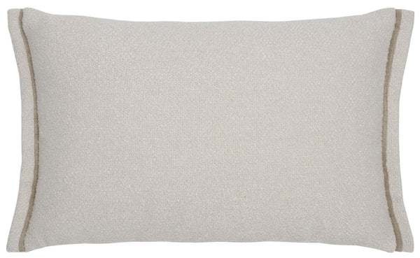 Safavieh Pyper, Boucle Linen Lumbar Pillow Soft Textured Accent for Sofa or Layered Bed Styling Ivory 15 x 23 PLS9004B-1523