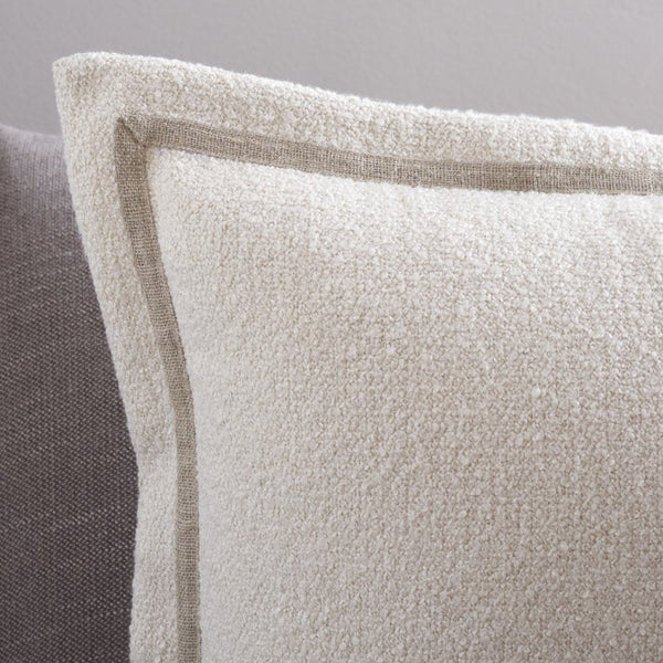 Safavieh Pyper, Boucle Linen Lumbar Pillow Soft Textured Accent for Sofa or Layered Bed Styling Ivory 15 x 23 PLS9004B-1523