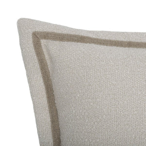 Safavieh Pyper, Boucle Linen Lumbar Pillow Soft Textured Accent for Sofa or Layered Bed Styling Ivory 15 x 23 PLS9004B-1523