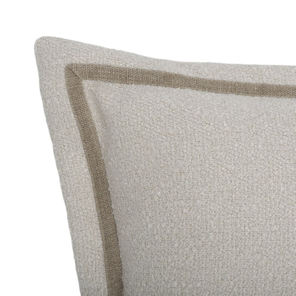 Safavieh Pyper, Boucle Linen Lumbar Pillow Soft Textured Accent for Sofa or Layered Bed Styling Ivory 15 x 23 PLS9004B-1523