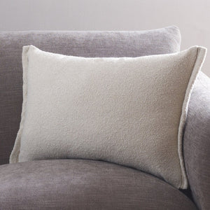 Safavieh Pyper, Boucle Linen Lumbar Pillow Soft Textured Accent for Sofa or Layered Bed Styling Ivory 15 x 23 PLS9004B-1523