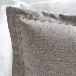 Safavieh Pyper, Boucle Linen Lumbar Pillow Soft Textured Accent for Sofa or Layered Bed Styling Taupe 18 x 18 PLS9004C-1818