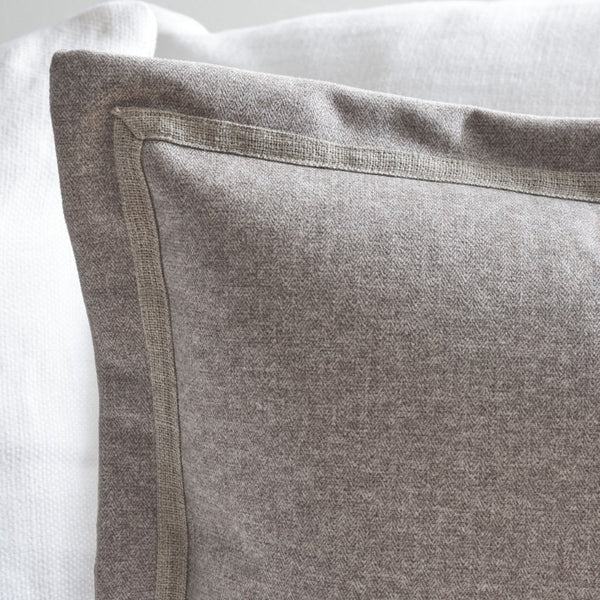 Safavieh Pyper, Boucle Linen Lumbar Pillow Soft Textured Accent for Sofa or Layered Bed Styling Taupe 18 x 18 PLS9004C-1818