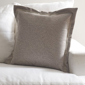 Safavieh Pyper, Boucle Linen Lumbar Pillow Soft Textured Accent for Sofa or Layered Bed Styling Taupe 18 x 18 PLS9004C-1818