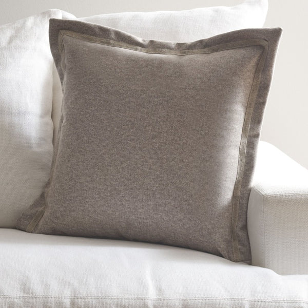 Safavieh Pyper, Boucle Linen Lumbar Pillow Soft Textured Accent for Sofa or Layered Bed Styling Taupe 18 x 18 PLS9004C-1818