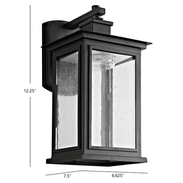 Safavieh TAYLEN, 6.7 Inch Oil Rubbed Bronze Outdoor Wall Sconce - Elegant Metal & Glass Fixture for Patios PLT4003A