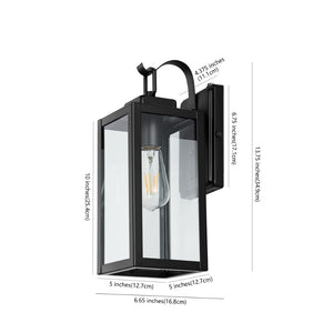 Safavieh CLEMENS, Modern Matte Black Outdoor Wall Sconce Set of 2 - Durable Illumination for Entryways & Patios PLT4018A-SET2