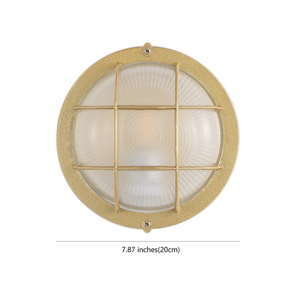 Safavieh ELSON, Elegant Gold Outdoor Wall Sconce Set of 2 – Durable Iron & Glass for Patios and Gardens PLT4022A-SET2