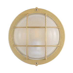 Safavieh ELSON, Elegant Gold Outdoor Wall Sconce Set of 2 – Durable Iron & Glass for Patios and Gardens PLT4022A-SET2