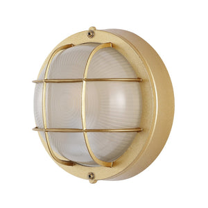Safavieh ELSON, Elegant Gold Outdoor Wall Sconce Set of 2 – Durable Iron & Glass for Patios and Gardens PLT4022A-SET2