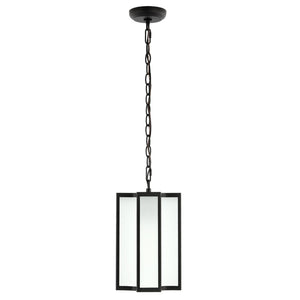 Safavieh HYLA, 8-Inch Extendable Black Iron/Glass Outdoor Pendant for Elegant Ambiance & Custom Height PLT4024A