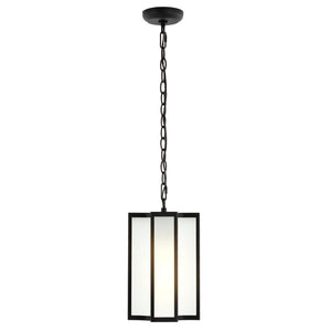 Safavieh HYLA, 8-Inch Extendable Black Iron/Glass Outdoor Pendant for Elegant Ambiance & Custom Height PLT4024A
