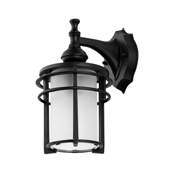 Safavieh ADISYN, Set of 2, 8-Inch Black Outdoor Wall Sconces for Stylish Entryways and Patios, Weather-Resistant PLT4025A-SET2
