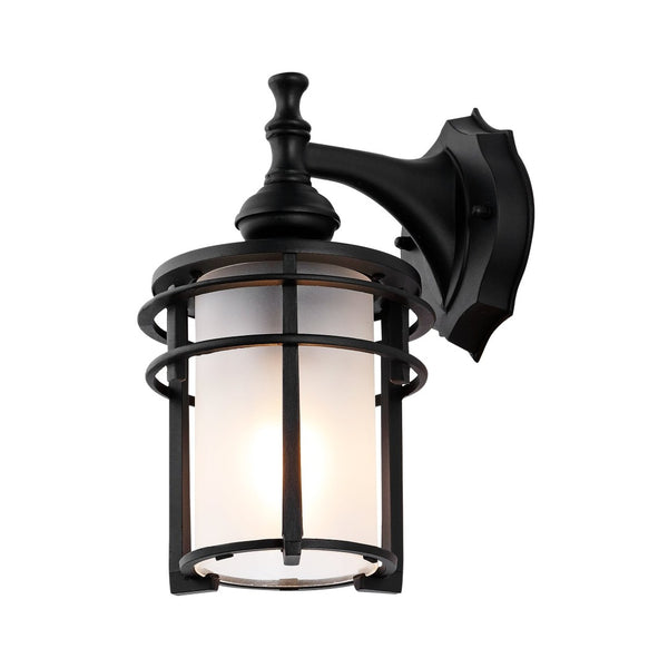 Safavieh ADISYN, Set of 2, 8-Inch Black Outdoor Wall Sconces for Stylish Entryways and Patios, Weather-Resistant PLT4025A-SET2