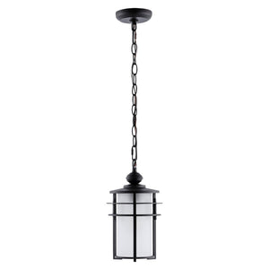 Safavieh ADISYN, 7-Inch Extendable Black Outdoor Pendant Light - Durable Iron & Glass for Modern Spaces PLT4026A