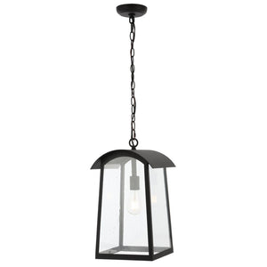 Safavieh ADALAI, 10-Inch Black Iron/Glass Pendant Light - Stylish, Adjustable & Weather-Resistant Outdoor Illumination PLT4028A