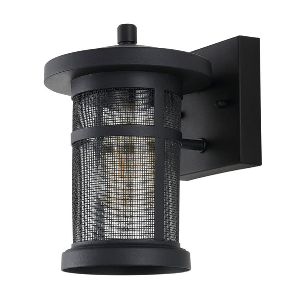 Safavieh OSPREY, Set of 2, 7.5 Inch Black Iron & Glass Outdoor Wall Sconces for Modern Entryway Illumination PLT4029A-SET2