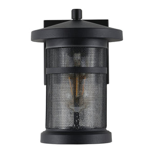 Safavieh OSPREY, Set of 2, 7.5 Inch Black Iron & Glass Outdoor Wall Sconces for Modern Entryway Illumination PLT4029A-SET2