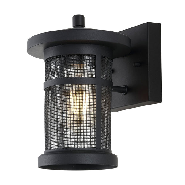 Safavieh OSPREY, Set of 2, 7.5 Inch Black Iron & Glass Outdoor Wall Sconces for Modern Entryway Illumination PLT4029A-SET2