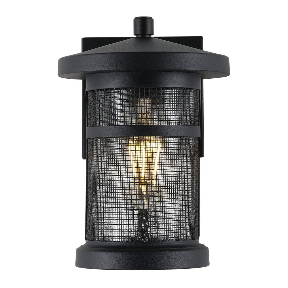 Safavieh OSPREY, Set of 2, 7.5 Inch Black Iron & Glass Outdoor Wall Sconces for Modern Entryway Illumination PLT4029A-SET2