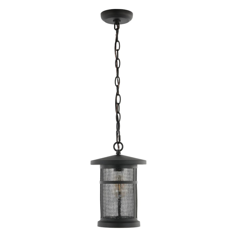 Safavieh OSPREY, 8-Inch Extendable Black Iron & Glass Outdoor Pendant Light for Elegant Illumination PLT4030A