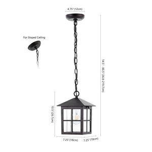 Safavieh PENRYN, 7.25-Inch Extendable Outdoor Pendant Light in Oil Rubbed Bronze - Perfect for Patios & More! PLT4031A