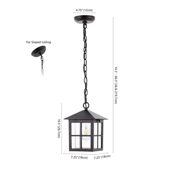 Safavieh PENRYN, 7.25-Inch Extendable Outdoor Pendant Light in Oil Rubbed Bronze - Perfect for Patios & More! PLT4031A