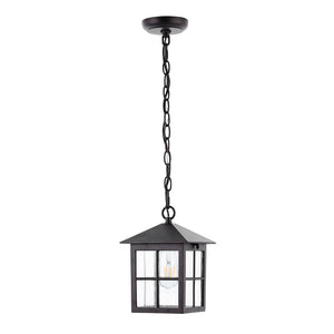 Safavieh PENRYN, 7.25-Inch Extendable Outdoor Pendant Light in Oil Rubbed Bronze - Perfect for Patios & More! PLT4031A
