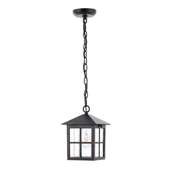 Safavieh PENRYN, 7.25-Inch Extendable Outdoor Pendant Light in Oil Rubbed Bronze - Perfect for Patios & More! PLT4031A