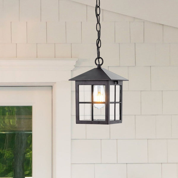 Safavieh PENRYN, 7.25-Inch Extendable Outdoor Pendant Light in Oil Rubbed Bronze - Perfect for Patios & More! PLT4031A