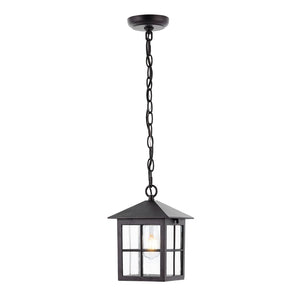 Safavieh PENRYN, 7.25-Inch Extendable Outdoor Pendant Light in Oil Rubbed Bronze - Perfect for Patios & More! PLT4031A