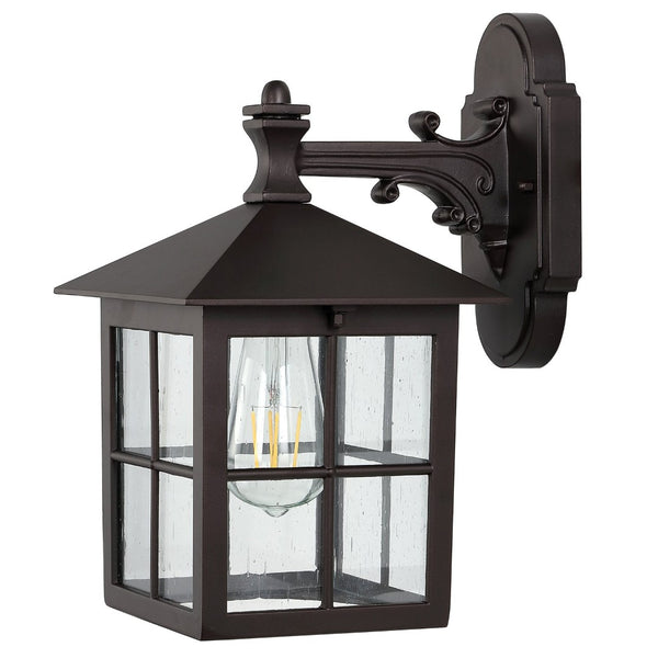 Safavieh PENRYN, Elegant 10-Inch Outdoor Wall Sconce Set of 2 - Weather-Resistant Iron & Glass Design PLT4032A-SET2